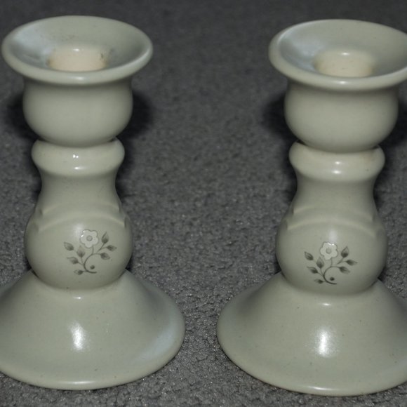Pfaltzgraff Heirloom 5” Candlestick Holders - Set of Two - Picture 7 of 12